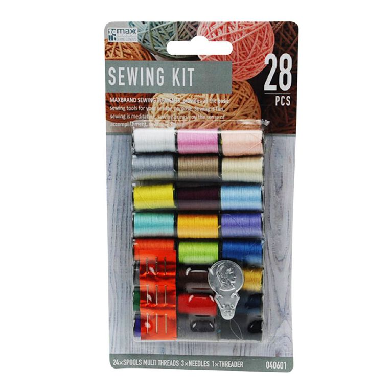 Maxcare Spools Multi Thread Set with 3 Needles, , hi-res