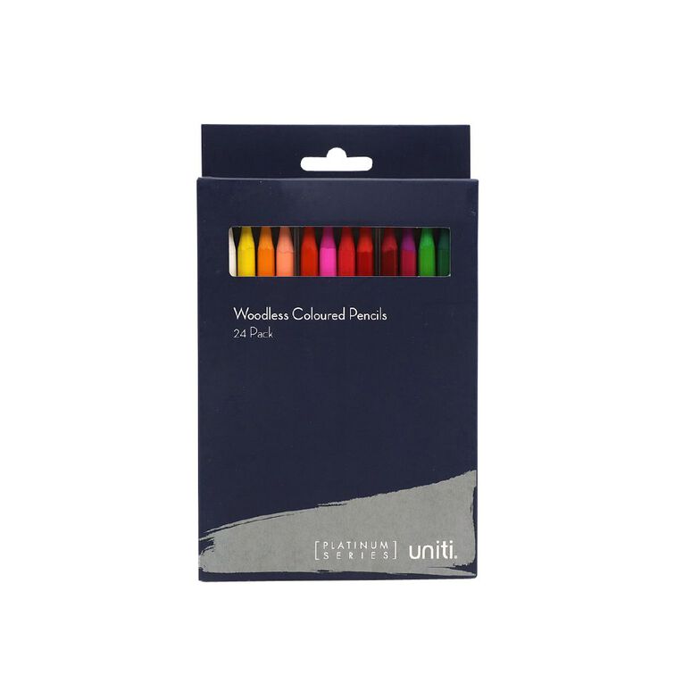 Uniti Platinum Woodless Coloured Pencils 24 Pack, , hi-res