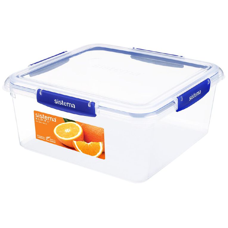 Sistema Klip It Plus Square Container Blue Mid 5.5L, , hi-res