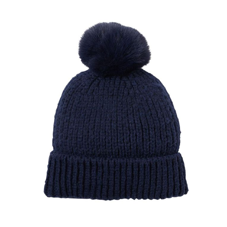 H&H Women's Beanie In A Box, Blue Dark, hi-res
