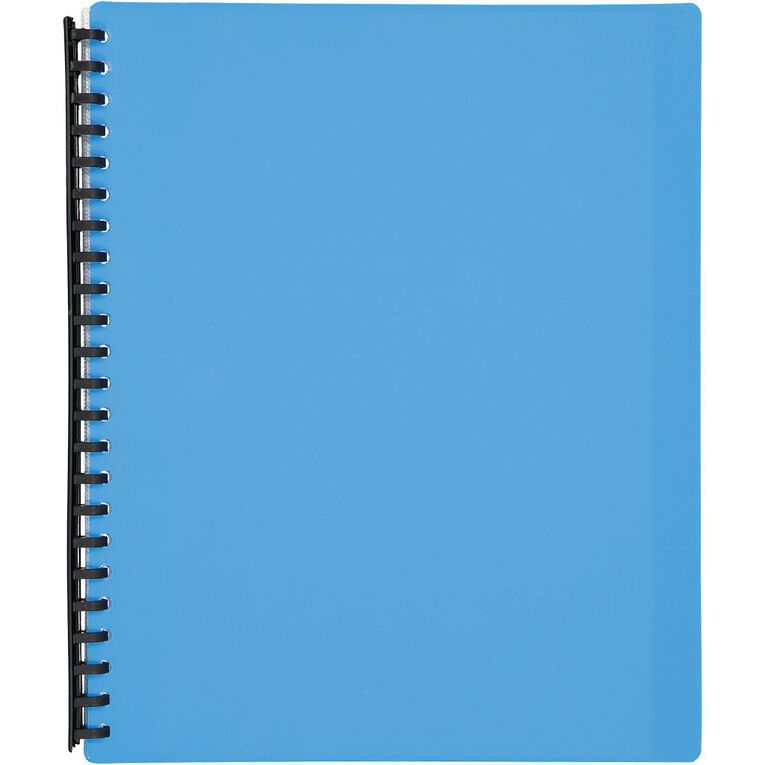 WS Clear Book Refillable 20 Leaf Blue Blue A4, , hi-res