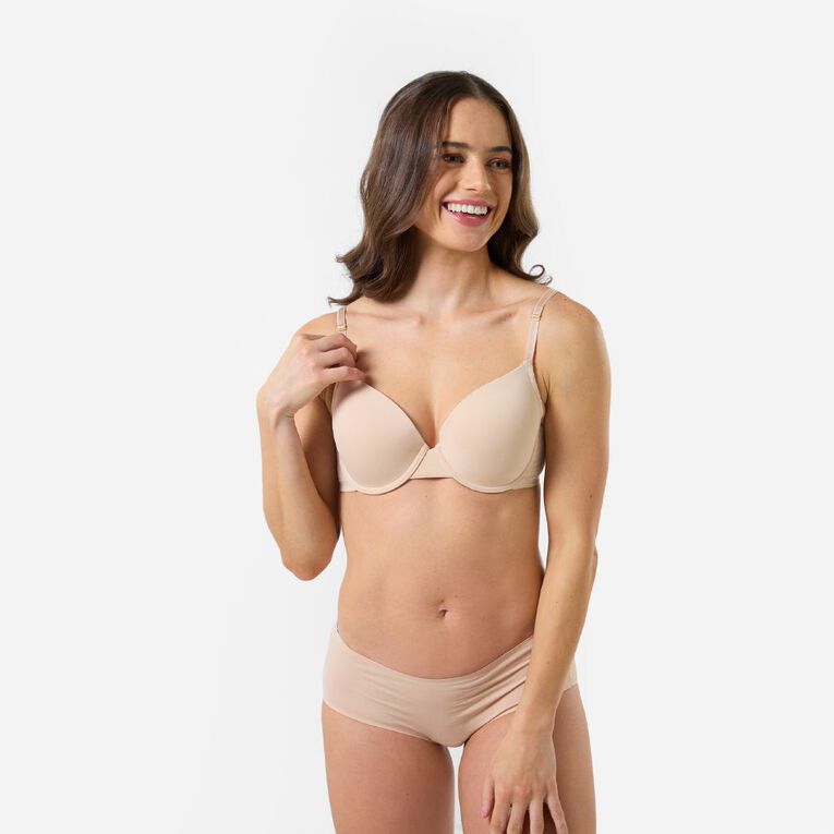 H&H Women's T-shirt Bra, Beige, hi-res