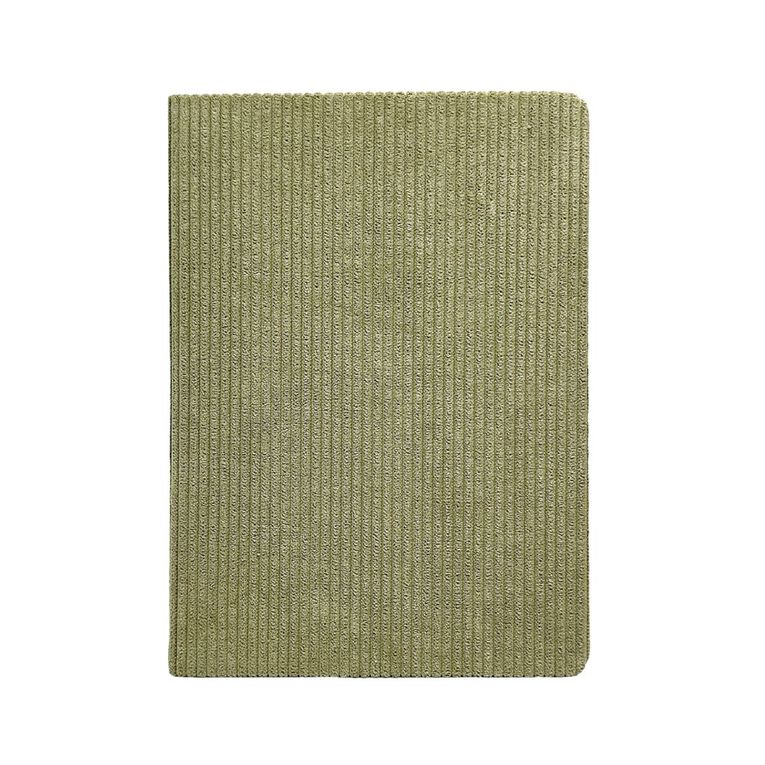Uniti Stationery Corduroy Notebook A5 Green, , hi-res