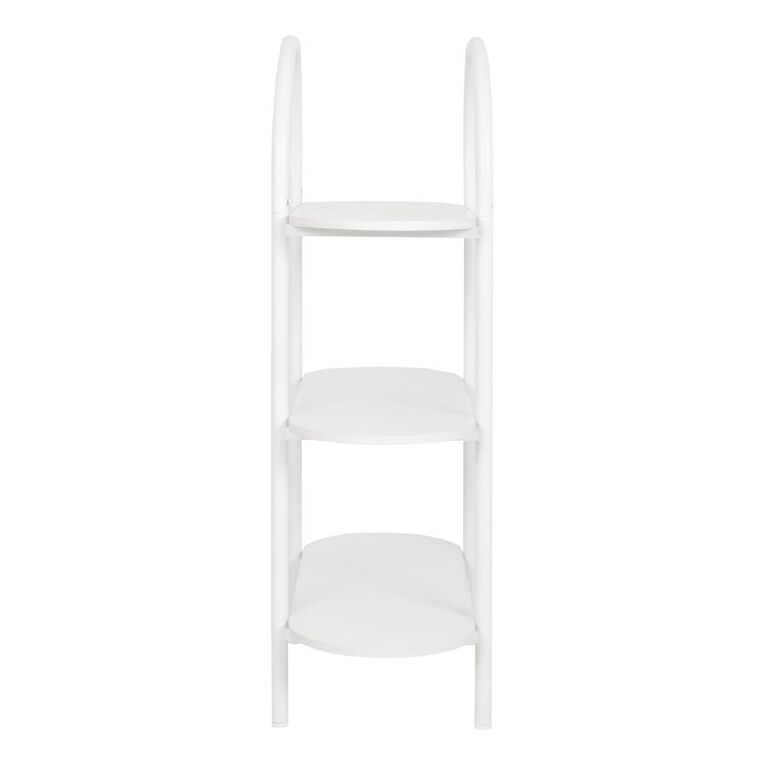 Living & Co Arched Bookcase 3 Tier White, , hi-res