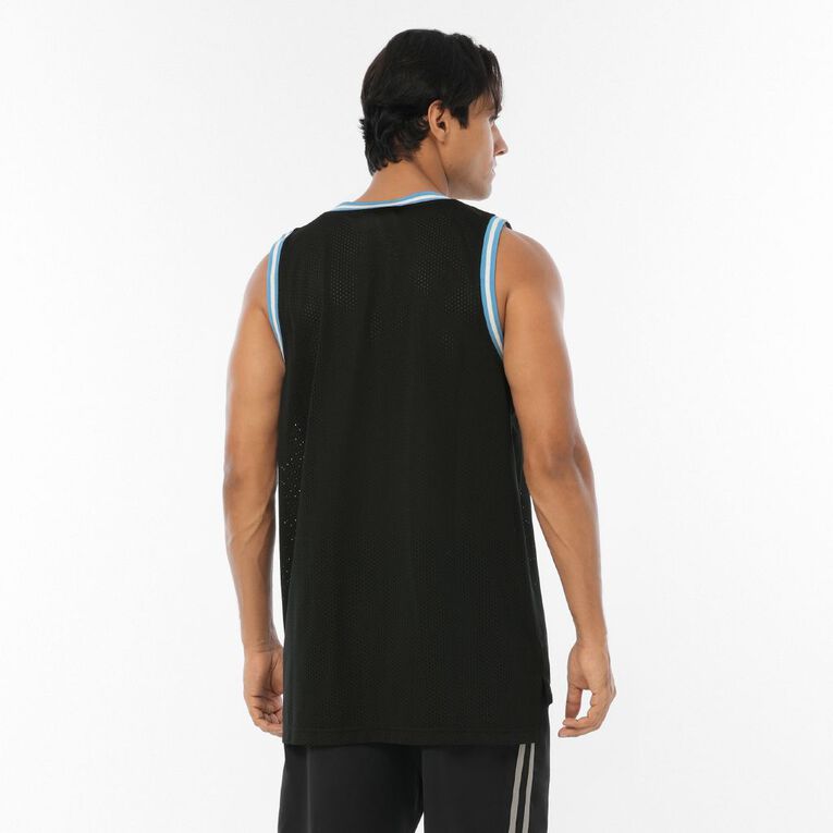 Active Intent Men's Supporter Basketball Singlet, Black, hi-res