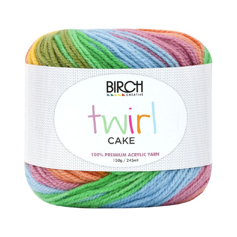 Birch Yarn Twirl Cake 100% Acrylic 150G Gentle Breeze, , hi-res
