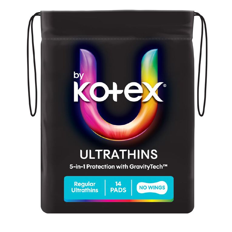U By Kotex Ultrathin Pads Regular No Wings 14 Pack, , hi-res