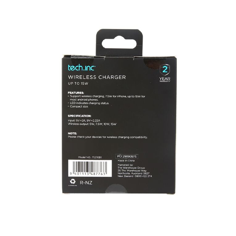 Tech.Inc Wireless Charger 15W, , hi-res