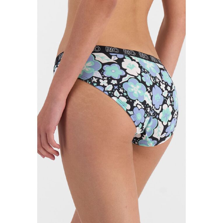 Rio Women's Bikini Briefs 5 Pack, Aqua, hi-res
