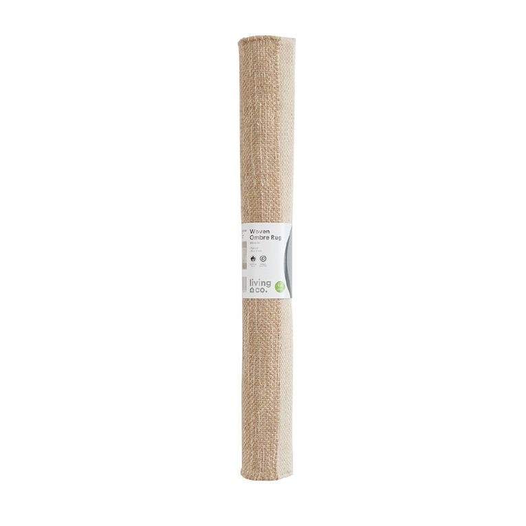 Living & Co Rug Woven Ombre Natural 60cm x 90cm, , hi-res