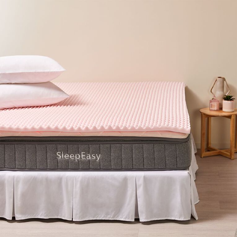 Living & Co Therapeutic Mattress Overlay Pink Double, Pink, hi-res