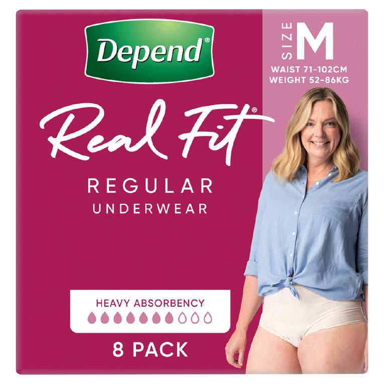 Depend Real Fit Regular Underwear Female Medium, , hi-res