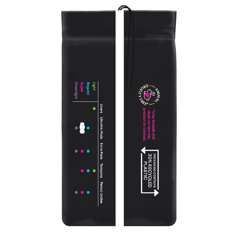 U By Kotex Ultra-thin Super Wings Pads 12 Pack, , hi-res