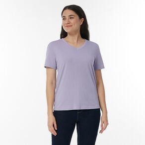H&H Women's Short Sleeve V-Neck Cotton Tee