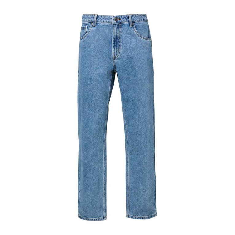 H&H Men's Relaxed Fit Jeans, Denim Mid, hi-res