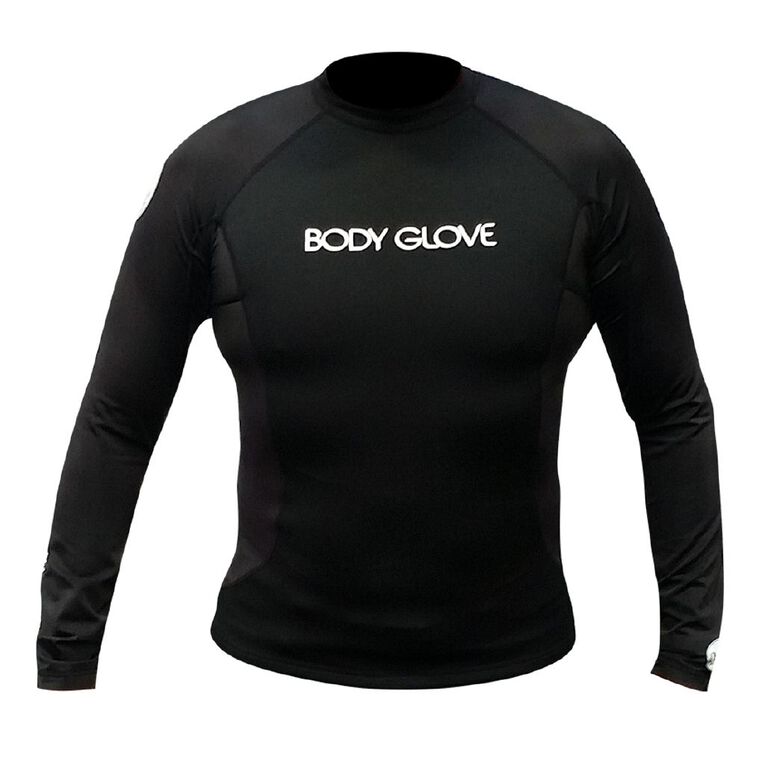Body Glove Maddox Long Sleeve Surf Shirt Black Medium, Black, hi-res