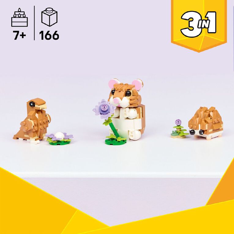 LEGO CREATOR Cute Hamster with A Flower 31376, , hi-res