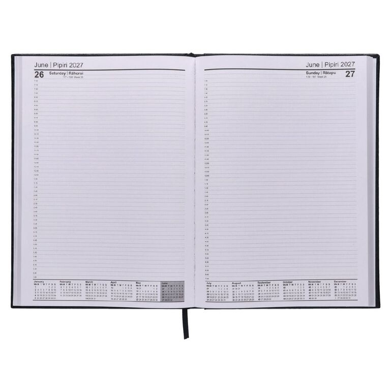 WS 2027 Diary A4 Day to Page Black, , hi-res