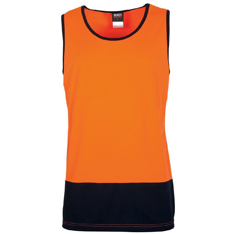 Rivet Compliant Fluoro Singlet, Orange, hi-res