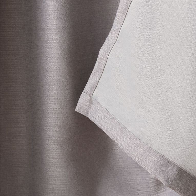 Living & Co Sienna Curtains Grey 230-330cm Wide/205cm Drop, , hi-res