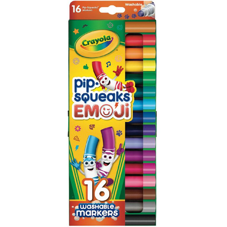 Crayola PipSqueak Emoji Markers 16 Pack, , hi-res