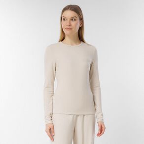 H&H Women's Brushed Knit Long Sleeved Lounge Top
