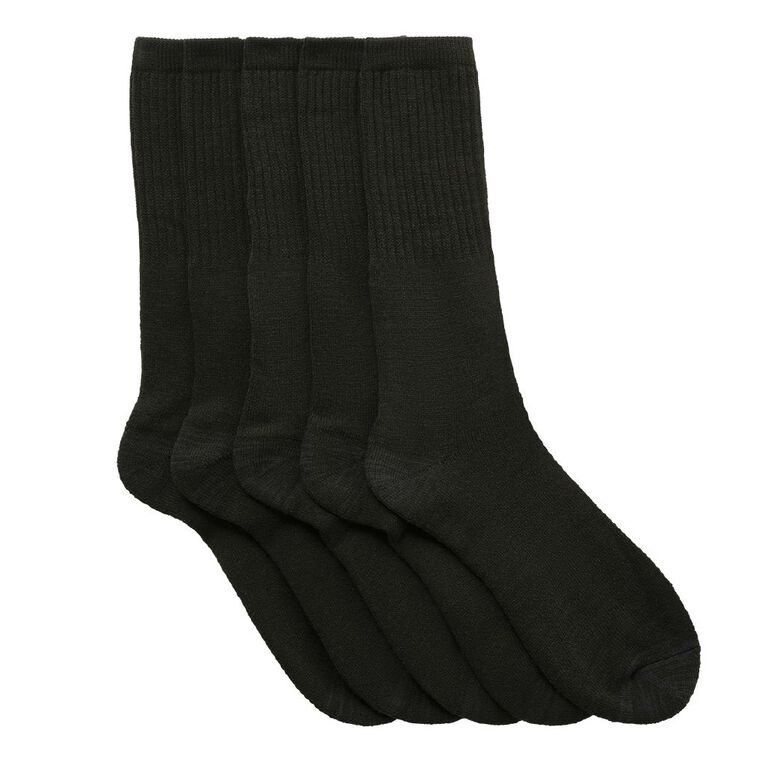 Rivet Men's Work Socks Value 5 Pack, Charcoal, hi-res