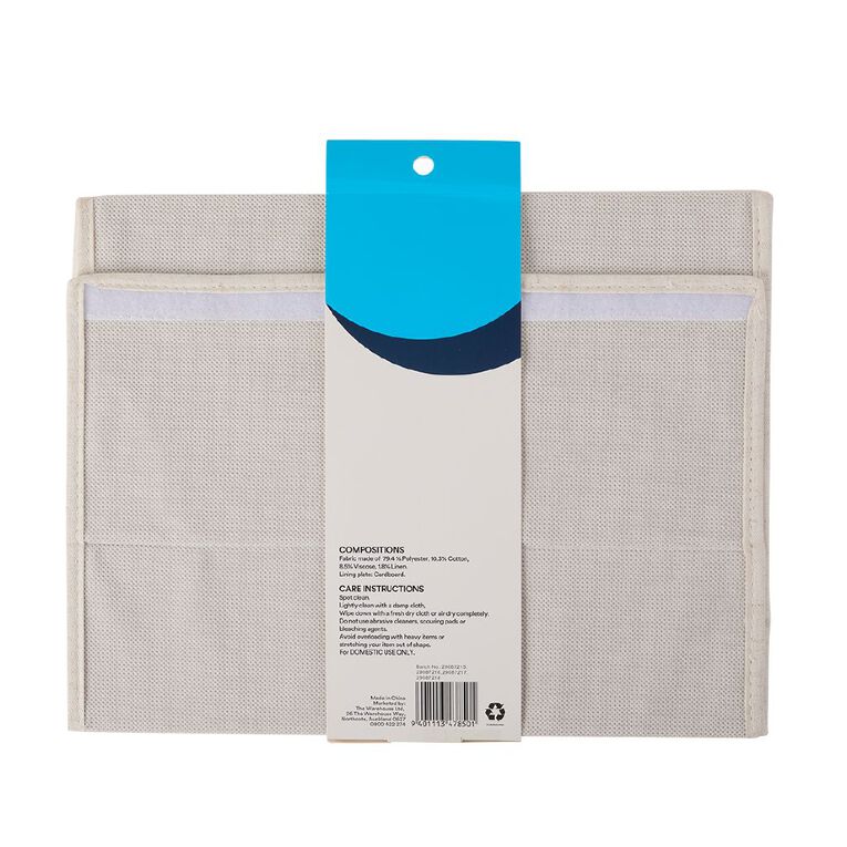 Living & Co Linen Look Box Medium Cream, , hi-res