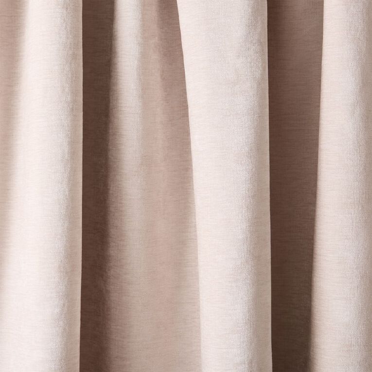 Living & Co Luxe Curtains Natural 230-330cm Wide/160cm Drop, , hi-res