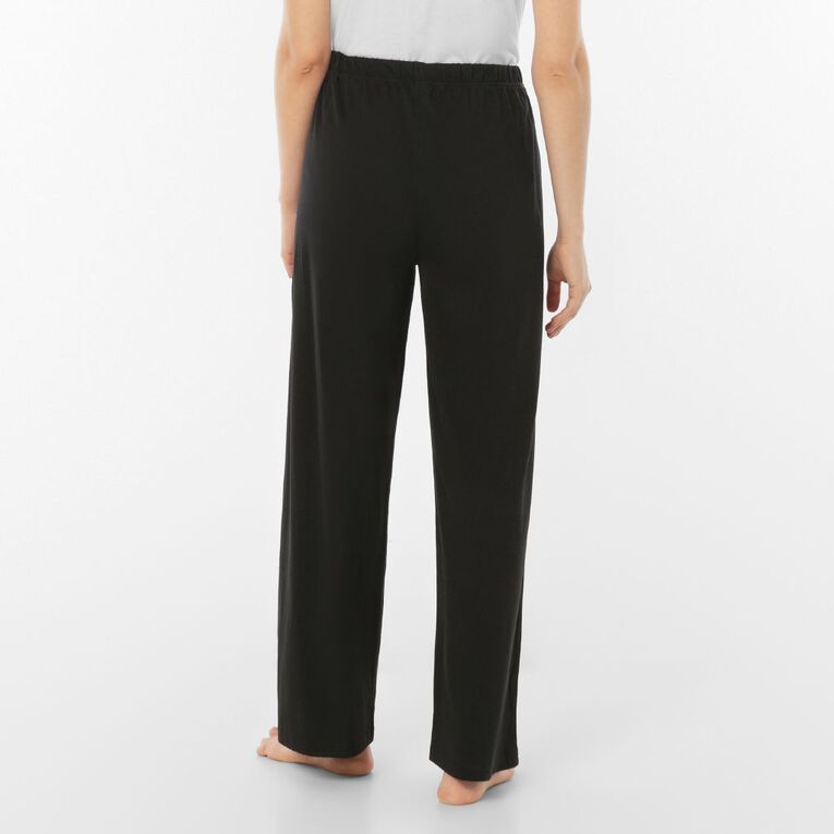 H&H Women's Knitted Pyjama Pants, Black, hi-res