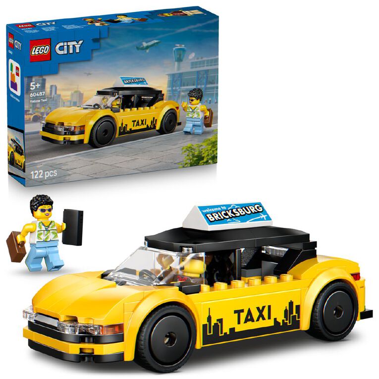 LEGO CITY Yellow Taxi 60487, , hi-res