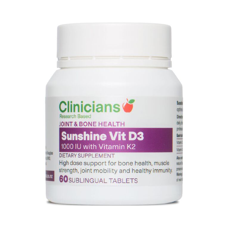 Clinicians Sunshine Vitamin D3 60 Tablets, , hi-res