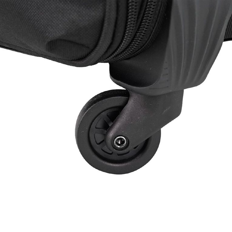 Wander 76cm Soft Checked Suitcase 4 Wheel Black, , hi-res