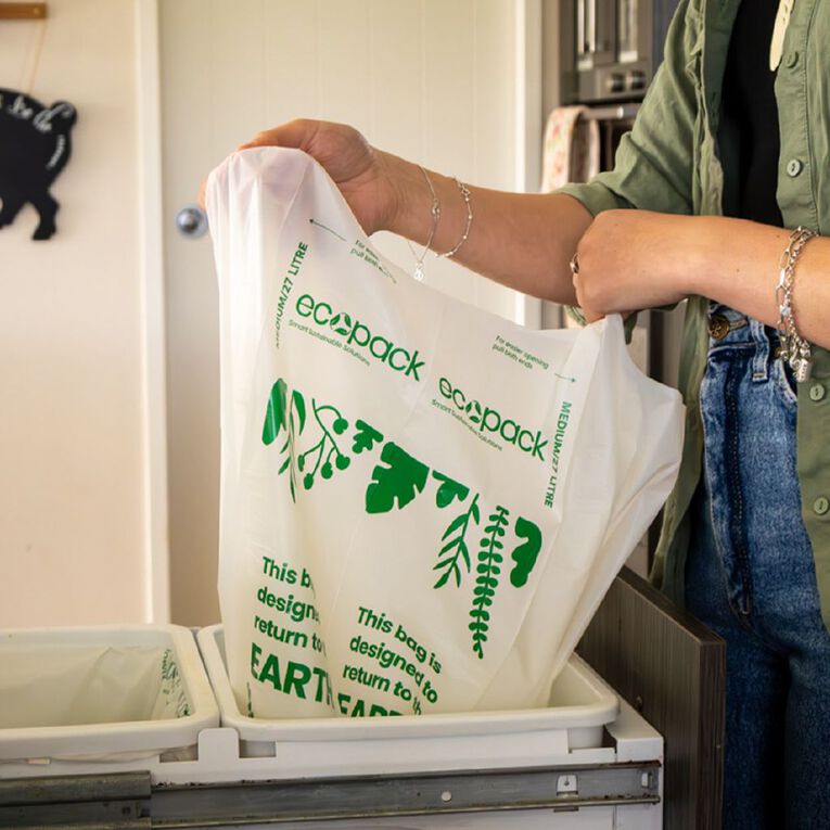Ecopack Compostable Bin Liners 27L 20 pack, , hi-res