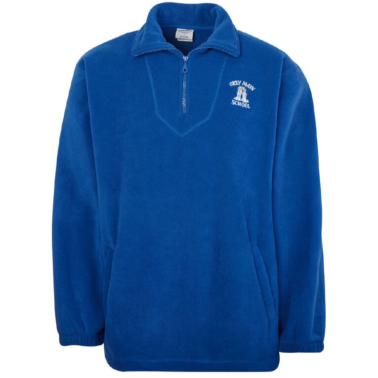 Schooltex Greymouth Main Polar Fleece Top with Embroidery, Royal, hi-res