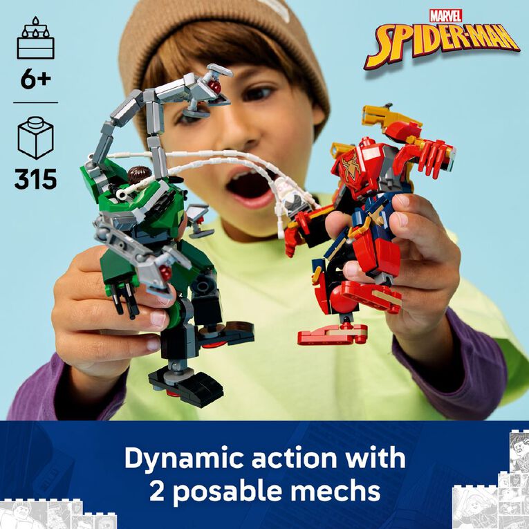 LEGO Marvel Super Heroes Mech Battle Spider Man vs Doc Ock 76338, , hi-res
