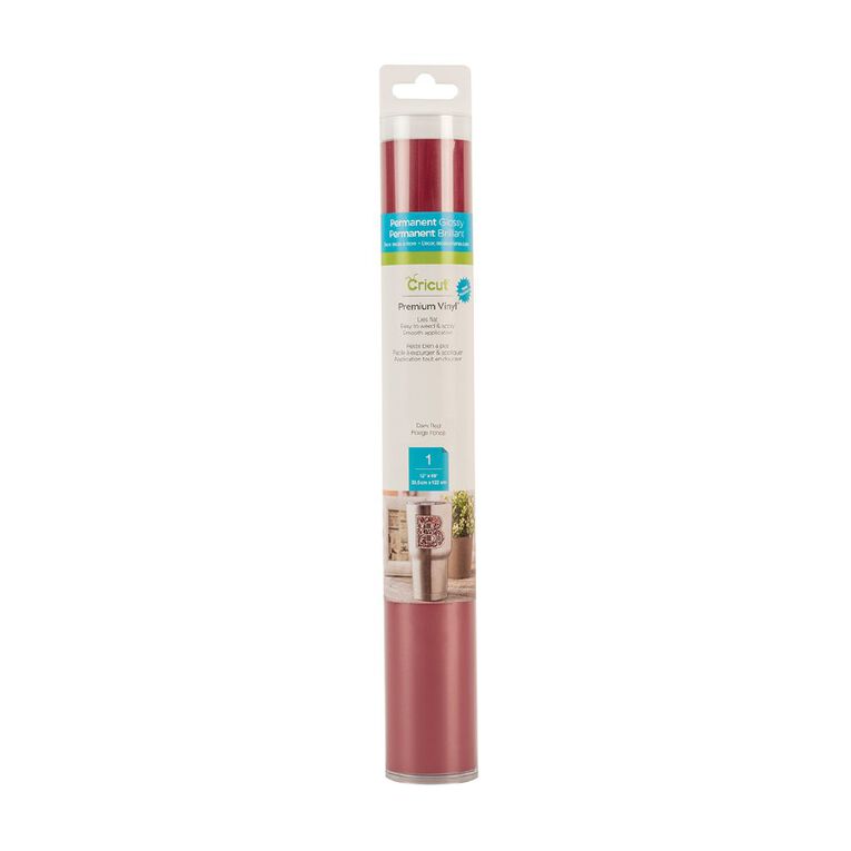 Cricut Vinyl Premium Permanent 12x48 Dark Red Red Dark, , hi-res