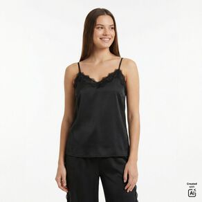 H&H Women's Event Satin Cami Top