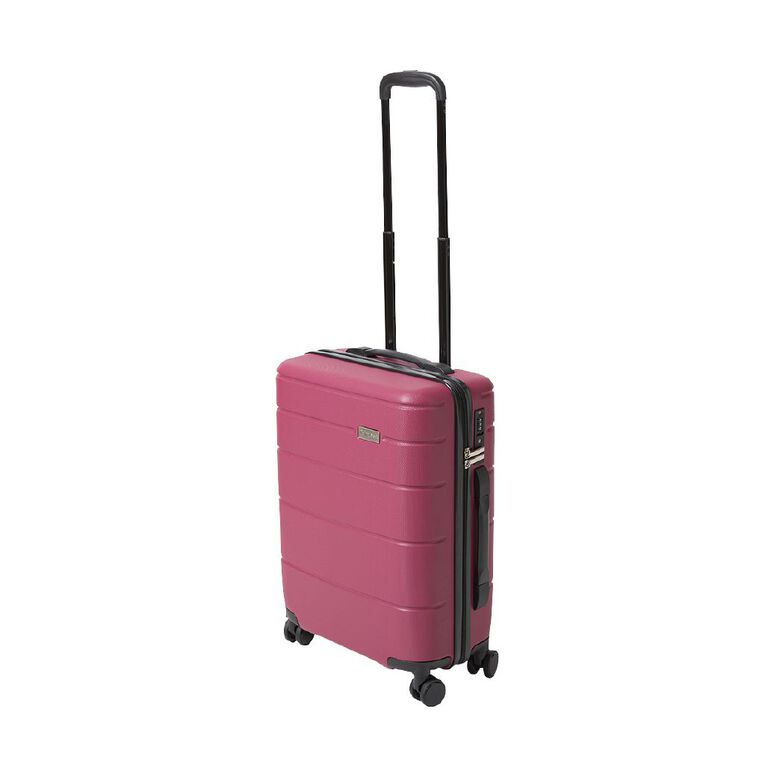 Living & Co 50cm Hard Carry On Suitcase Burgundy, , hi-res