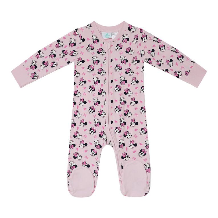Minnie Mouse Babies' 2 Way Zip All-in-One, Pink Light, hi-res