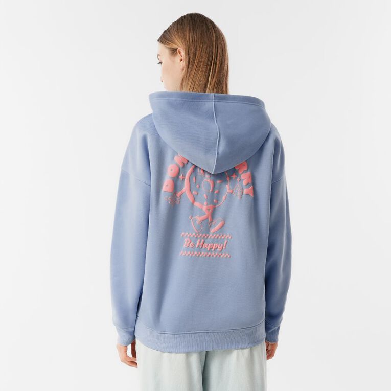 H&H Women's Fresh Fleece Long Sleeve Hoodie, Blue Mid, hi-res
