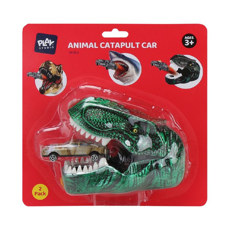Play Studio Diecast Animal Catapult Car 2 Pack Assorted, , hi-res