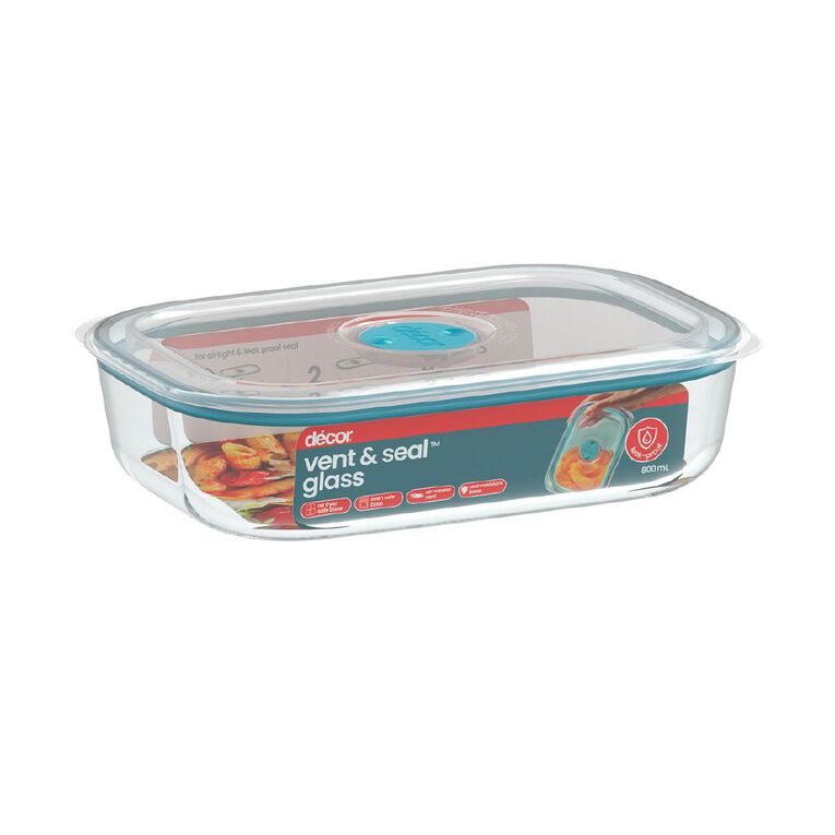 Decor Vent & Seal Glass Oblong 800ml Clear Clear, , hi-res
