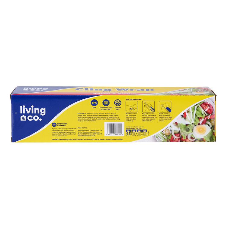 Living & Co Cling Wrap with Dispenser 300m, , hi-res