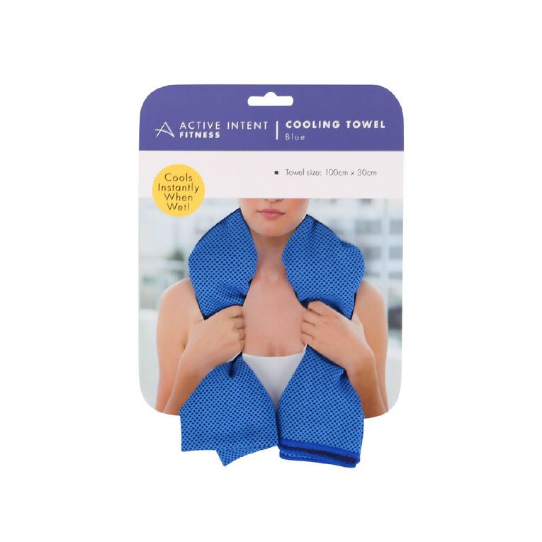 Active Intent Fitness Cooling Towel Blue, , hi-res