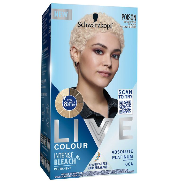 Schwarzkopf Live Colour Permanent Intense Bleach Absolute Platinum 00A, , hi-res