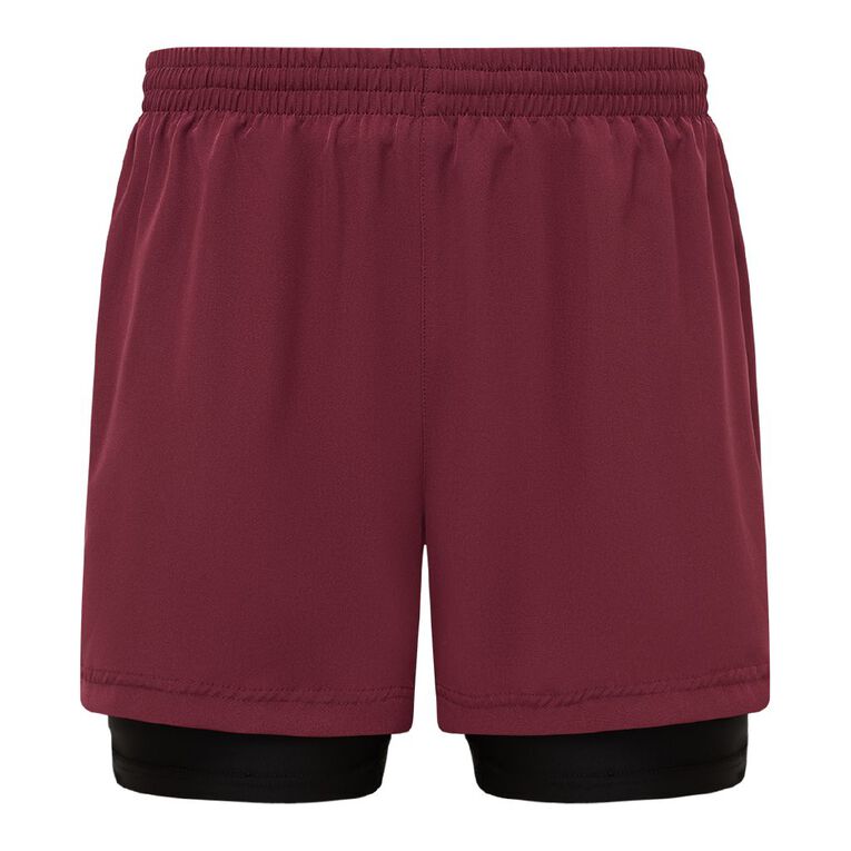Active Intent Men's 5 Inch Lined Shorts, Red Dark, hi-res