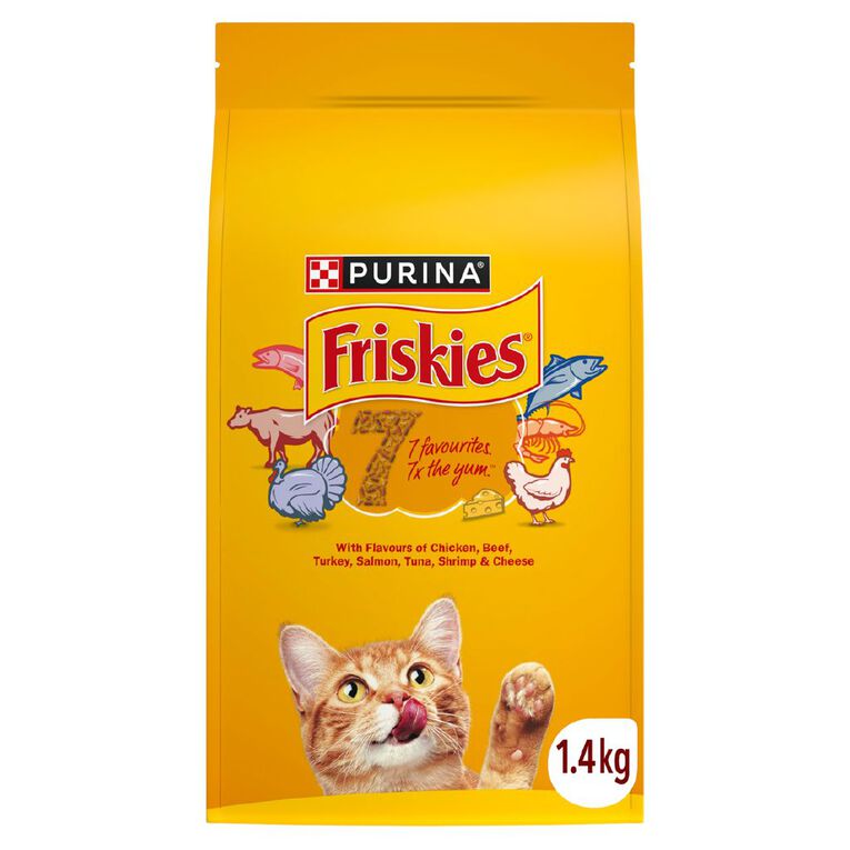 Friskies 7 Favorites Dry Cat Food 1.4kg, , hi-res