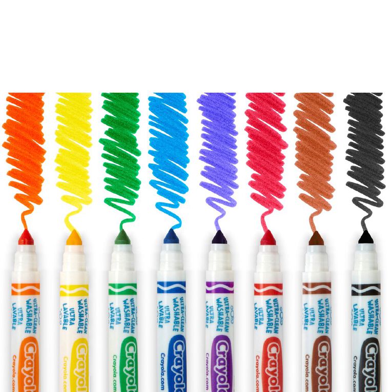 Crayola 32 Pack Classic Ultra-Clean Washable Broadline Marker Deskpack, , hi-res