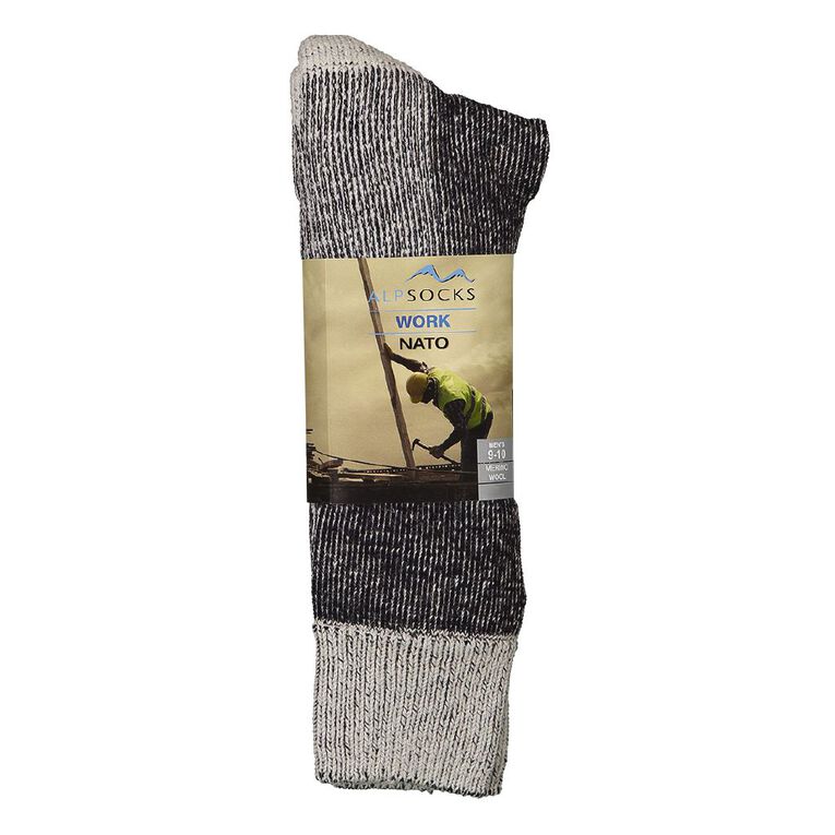 Alpsocks Men's Outdoor Socks, Navy, hi-res